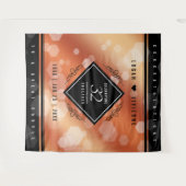 Elegante 32e bruiloft koperen bruiloft jubileum wandkleed (Voorkant (horizontaal))