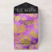 Elegante 33e Amethist Bruiloft Jubileum All In One Uitnodiging (Buitenkant)