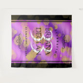 Elegante 33e Amethist Bruiloftjubileum Wandkleed (Voorkant (horizontaal))
