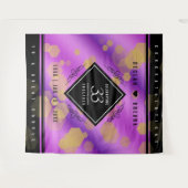 Elegante 33e Amethist Bruiloftjubileum Wandkleed (Voorkant (horizontaal))