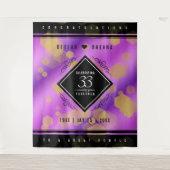 Elegante 33e Amethist Bruiloftjubileum Wandkleed (Voorkant)