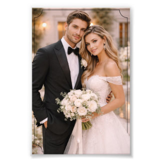 Elegante 33x48 cm aangepaste trouwfoto-afdruk foto afdruk