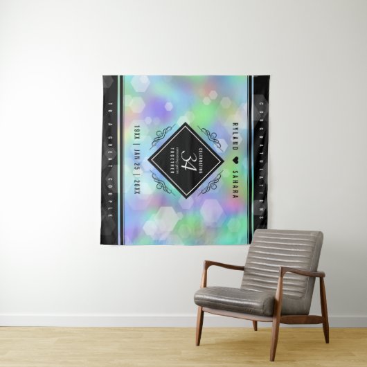 Elegante 34e Opaal Bruiloft Jubileum Viering Wandkleed (In Situ (horizontaal))