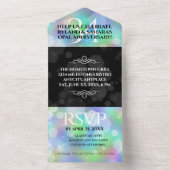 Elegante 34e Opal Huwelijksjubileumviering All In One Uitnodiging (Binnen)