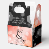 Elegante 35e koraal bruiloft Jubileum Favor Box Bedankdoosjes (Geopend)