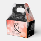 Elegante 35e koraal bruiloft Jubileum Favor Box Bedankdoosjes (Voorkant Zijde)