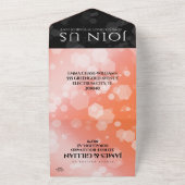 Elegante 35e koraal bruiloft jubileumviering all in one uitnodiging (Buitenkant)