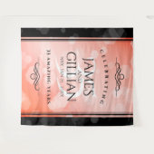 Elegante 35e Koraal Huwelijksjubileum Viering Wandkleed (Voorkant (horizontaal))