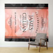 Elegante 35e koraal trouwjubileumviering wandkleed (In Situ (horizontaal))