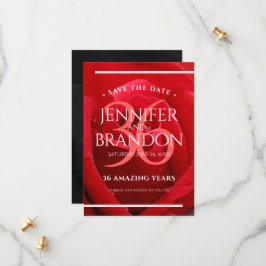 Elegante 36e rozen huwelijksjubileumviering save the date