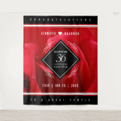 Elegante 36e rozen huwelijksjubileumviering wandkleed (Voorkant)