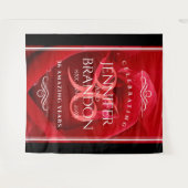 Elegante 36e rozen huwelijksjubileumviering wandkleed (Voorkant (horizontaal))