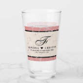 Elegante 37e Albasten Huwelijksjubileum Glas (Achterkant)