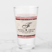 Elegante 37e Albasten Huwelijksjubileum Glas (Voorkant)