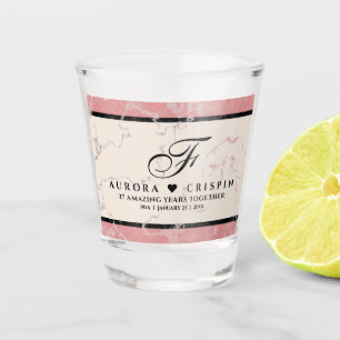 Elegante 37e albasten huwelijksverjaardag shot glas