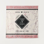 Elegante 37e albasten huwelijksverjaardag wandkleed (Voorkant)