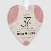 Elegante 37e bruiloft van albast ornament (voorkant)