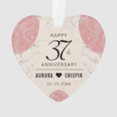 Elegante 37e bruiloft van albast ornament (achterkant)