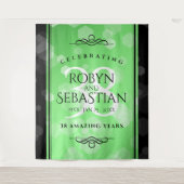 Elegante 38e smaragd trouwjubileum wandkleed (Voorkant)