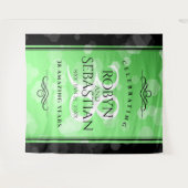 Elegante 38e smaragdgroene huwelijksverjaardag wandkleed (Voorkant (horizontaal))