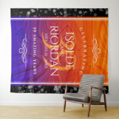 Elegante 39e agaten huwelijksjubileumviering wandkleed (In Situ (horizontaal))