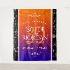 Elegante 39e agaten huwelijksverjaardag vieren wandkleed