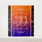 Elegante 39e jubileumviering agaten huwelijk wandkleed (Voorkant)