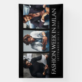 Elegante 3 afbeeldingen foto's triptiek modeweek spandoek (Verticaal)