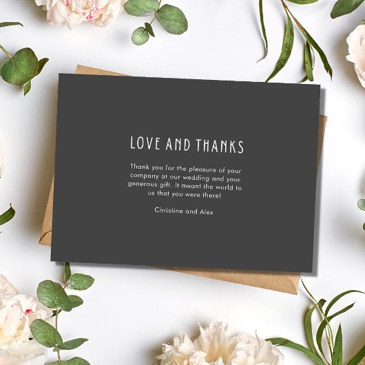 Elegante 3 foto collage bruiloft dank u bedankkaart