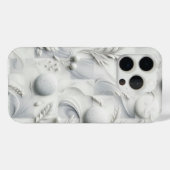 Elegante 3D-bloem-marmeren telefoonhoes - Witte re Case-Mate iPhone Case (Achterkant (horizontaal))