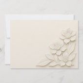 Elegante 3D bloemen op zachte achtergrond Bedankkaart (Voorkant)