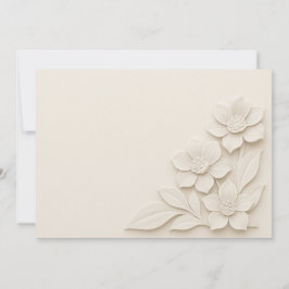 Elegante 3D bloemen op zachte achtergrond Bedankkaart