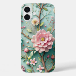 Elegante 3D Bloemenkunst Patroon Stijlvolle Hoesje