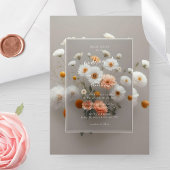 Elegante 3D bloemrijke lijst witte bloemen bruilof Kaart
