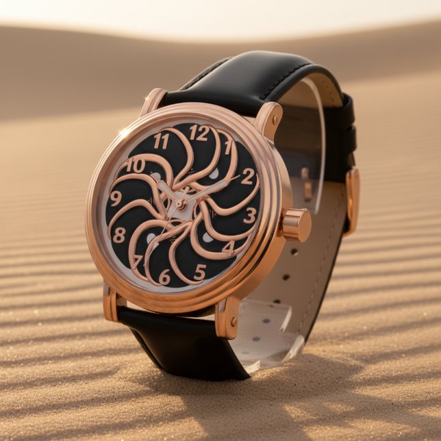 Elegante 3D gebeeldhouwde marmer textuur horloge  (Creator heeft geüpload)