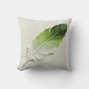 Elegante 3D-olieverfschildering groene verloopveer Kussen