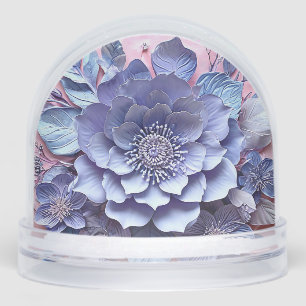 Elegante 3D papieren bloemschikking in pasteltinte Sneeuwbol