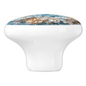 Elegante 3D ring van schelpen kust Keramische Knop (Zijkant)