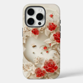 Elegante 3D-Rozen, bijen en botanische schoonheid iPhone 16 Pro Hoesje