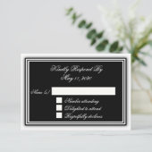 Elegante 3D RSVP kaart (Staand voorkant)