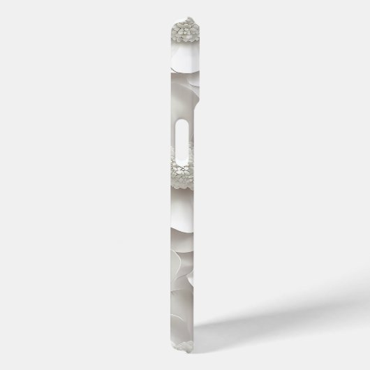 Elegante 3D Witte Bloemen Telefoonhoes Case-Mate iPhone Case (Achterkant / Rechts)