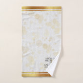 Elegante 3e lederen bruiloft Jubileum badhanddoek Bad Handdoek (Handdoek)