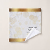 Elegante 3e lederen bruiloft Jubileum badhanddoek Bad Handdoek (Wasdoekje)