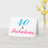 elegante 40 en de Fabelachtige Verjaardag passen Kaart (Gele Bloem)