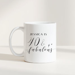 Elegante 40 en Fabulous Verjaardagscadeau met eige Koffiemok