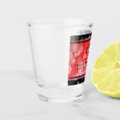 Elegante 40e 80e Ruby Huwelijksverjaardag Shot Glas (Links)