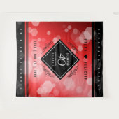 Elegante 40e robijn bruiloft jubileumviering wandkleed (Voorkant (horizontaal))