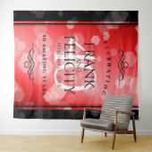 Elegante 40e robijn bruiloft jubileumviering wandkleed (In Situ (horizontaal))