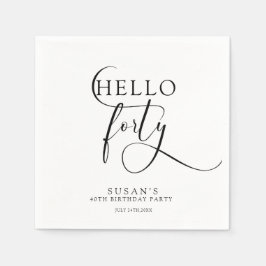 Elegante 40e veertigste verjaardag servet