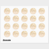 Elegante 40e verjaardag Gold Bokeh Sparkle Lights Ronde Sticker (Vel)